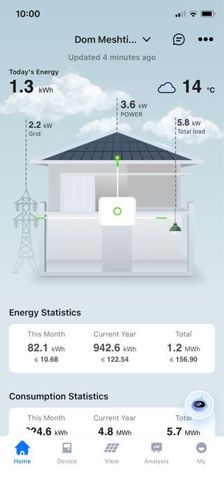 Мрежов 8KW монофазен инвертор R5-8K-S2-15 на 5месеца работа в гаранция