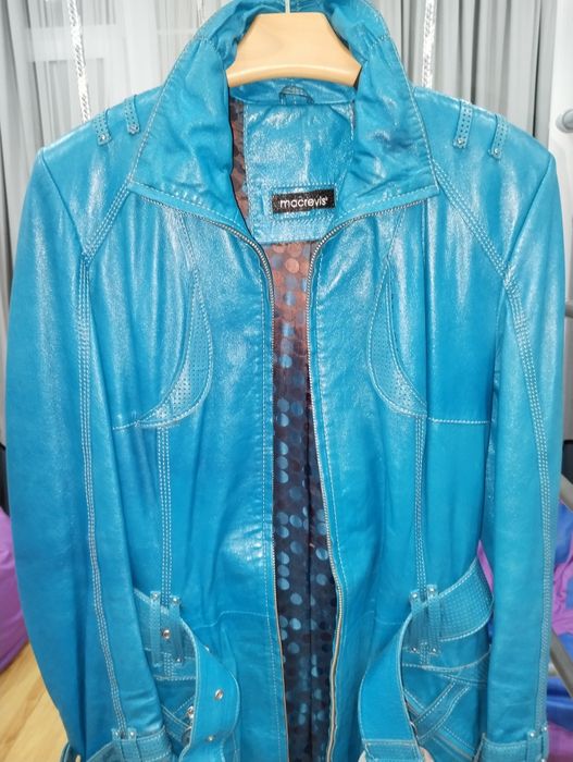 Кожаный плащ в хорошем состоянии