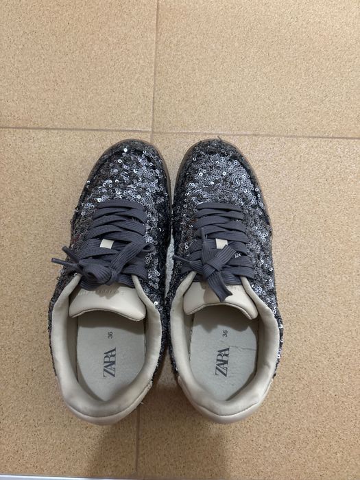 ЛЪСКАВИ ОБУВКИ ZARA, номер: 36. Отлично състояние!