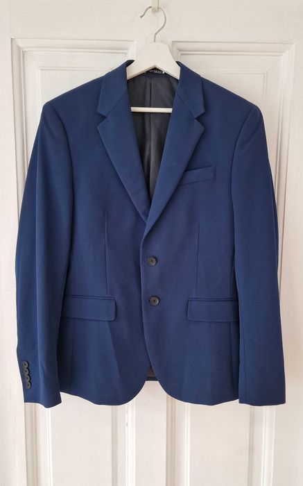 Sacou ZARA slim fit bărbați mărimea 46 albastru navy elegant