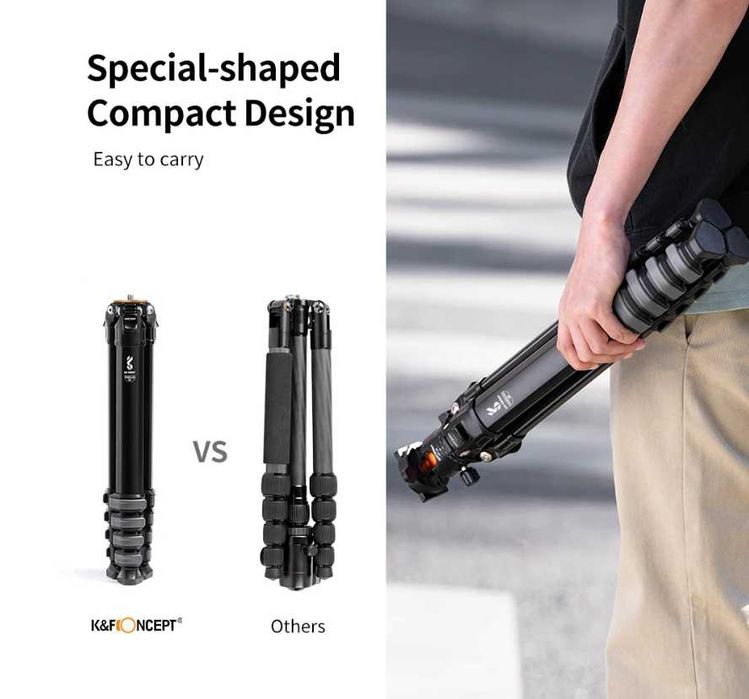 K&F Concept професионален статив (трипод) – 177 см / 15 кг