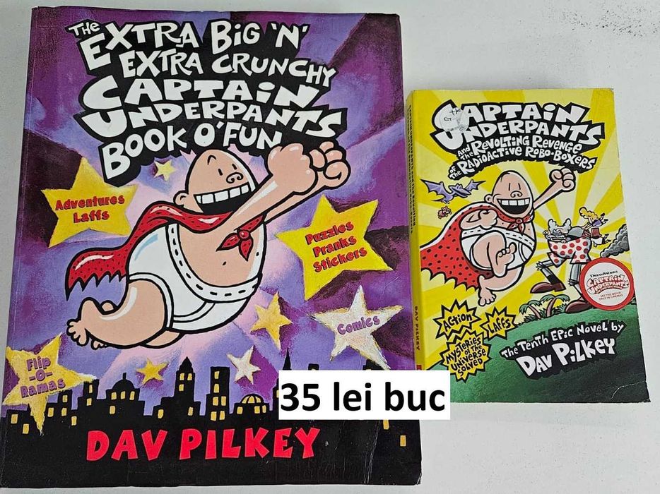 5 carti copii engleza Captain Underpants/Capitanul Chilot