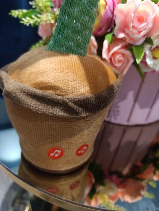 Поющий,повторяющий и  танцующий кактус, игрушка для детей