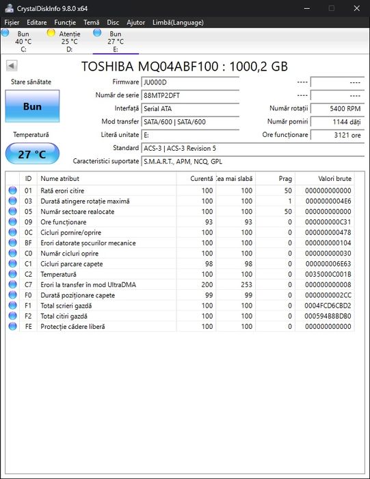 Hdd laptop TOSHIBA 1TB