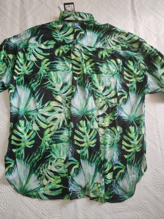 Compleu TGH fashion pantalon și cămașă mărimea 34.Imprimeu tropical