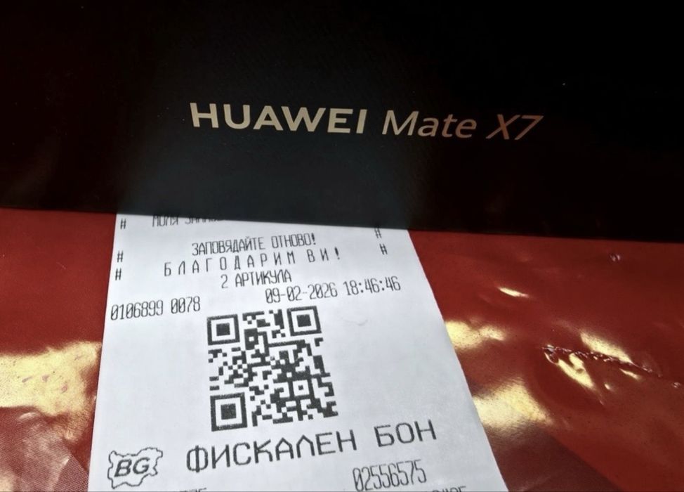 КАТО НОВ 512GB Huawei MATE X7 Гаранция Технополис 2028 Black | Черен