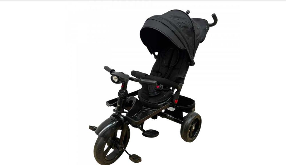 Tricicleta copii cu pozitie de somn muzica / lumini 8 luni-4 ani NEGRU