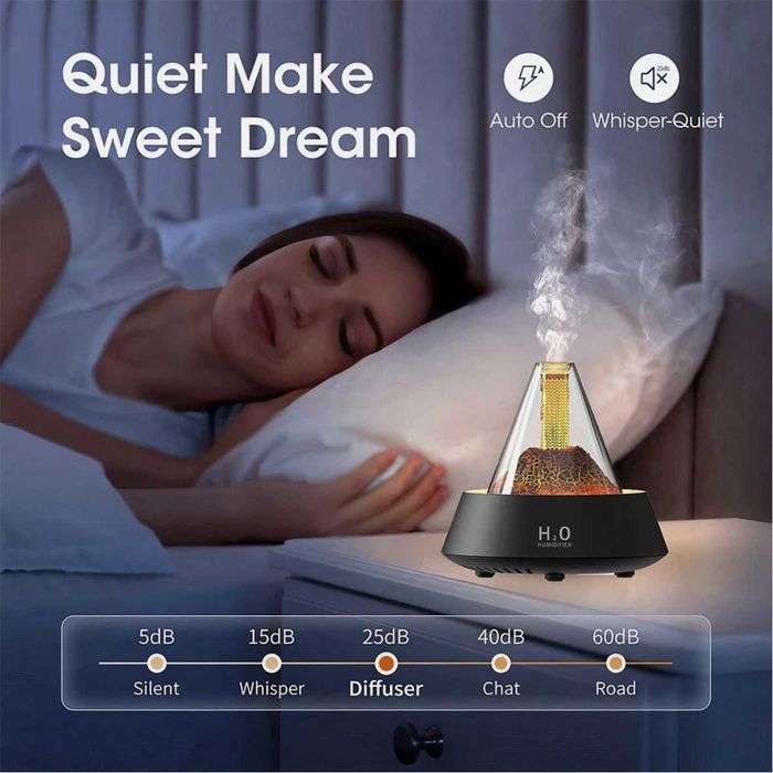 Difuzor aromaterapie ultrasonic si umidificator, lumina ambientala