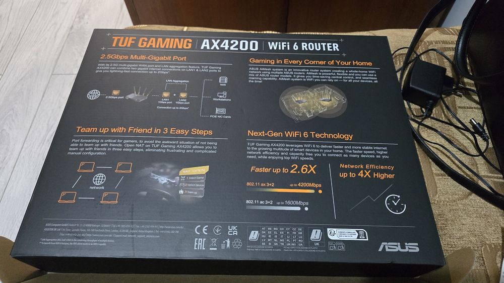 Геймърски рутер Asus Tuf Gaming ax4200