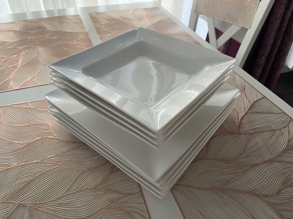 Farfurii ceramica alba, 11 buc, Ambition, calitate superioara