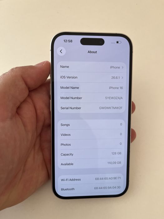 Iphone 16 128GB 90% bat