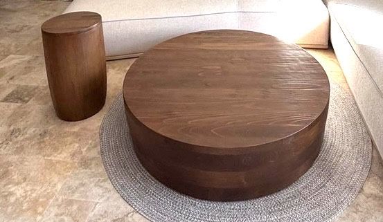 Масивна дървена маса от два модула