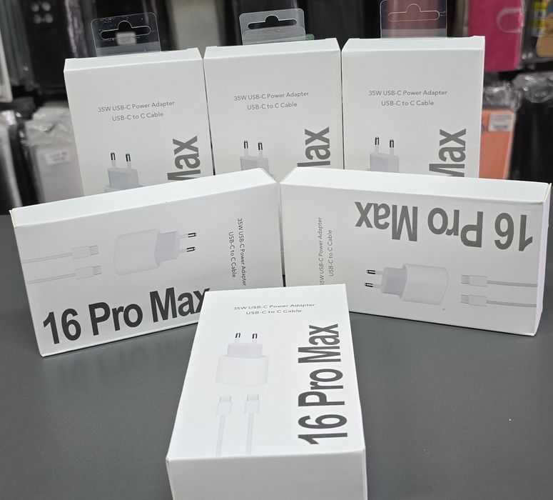 Зарядно 35W за iPhone 16 Pro супер бързо зареждане адаптер и кабел