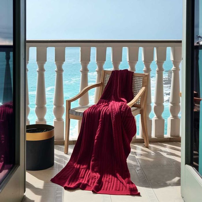 Плед Романтичный Golden Needle — Роскошный вязаный