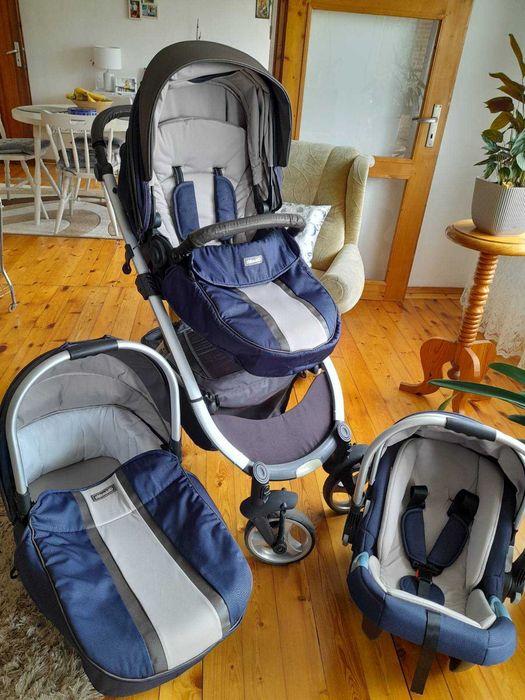 Бебешка количка Chipolino Up&Down 3в1 синьо индиго