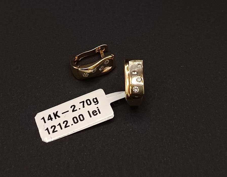Cercei damă Aur 14k/585.  2,70gr