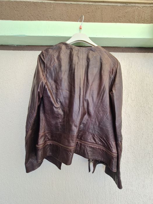 Geaca Piele Naturala Cognac  Dama Improvd, Festival, Rock, Motor