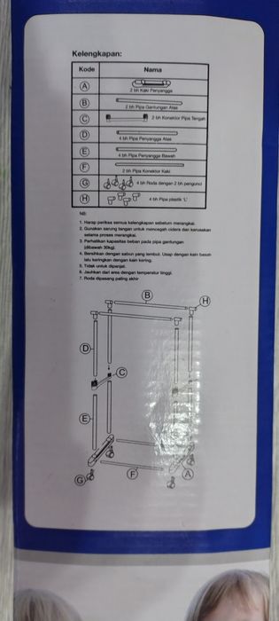 Suport dublu umerase,reglabil,Metal, 84x43x168 cm,Nou!