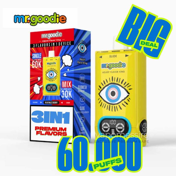 Vape Premium 3 in 1 Aroma  cu 60.000 Puffuri 2 arome si Mixul lor !