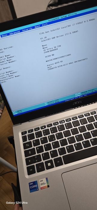 Laptop Aspire 5 A515  generatia 11 i7 ssd  2T  15.4 stare 9/10