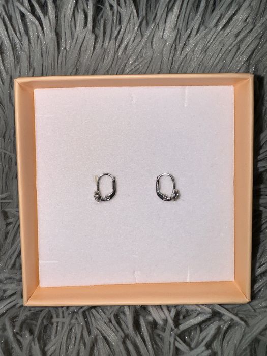 Cercei aur alb Splend'or