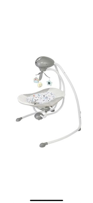 Vand leagăn electric Wunderkid Side, cu conectare la priza, Gri