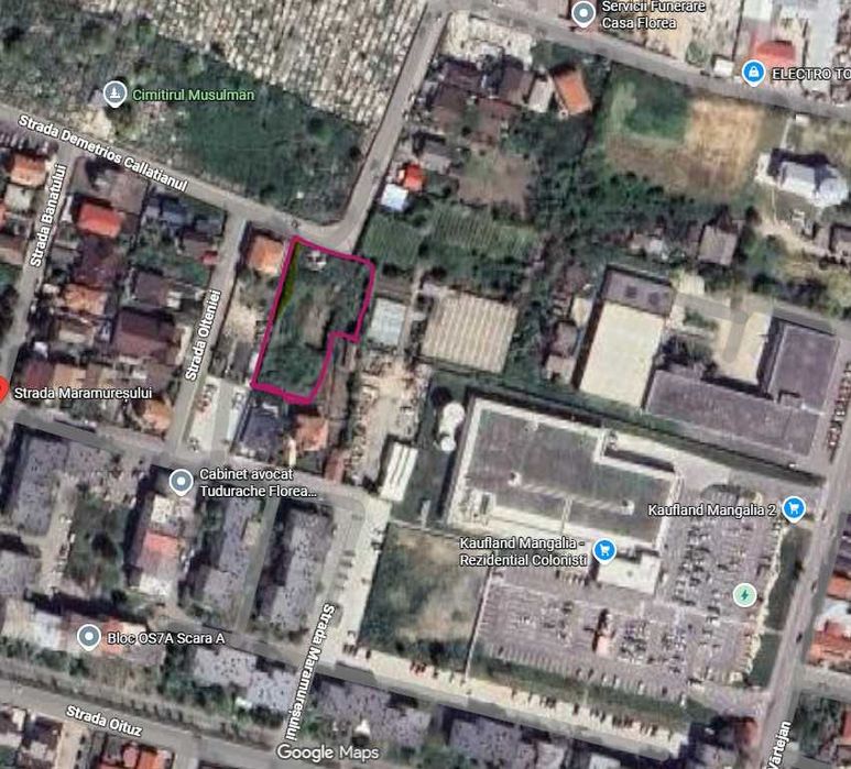 Teren în Mangalia 1823 M - Strada Maramureșului, Regim de inaltime P+4