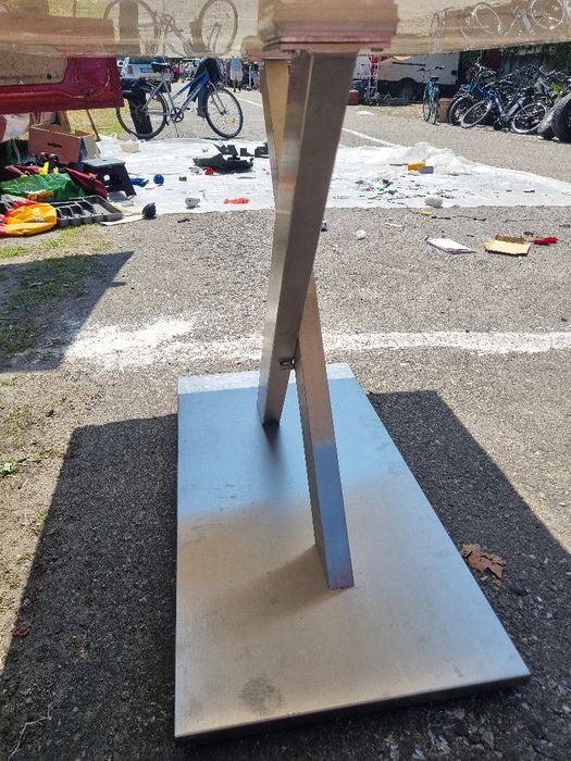 Masa terasa living inox geam 1,60x90