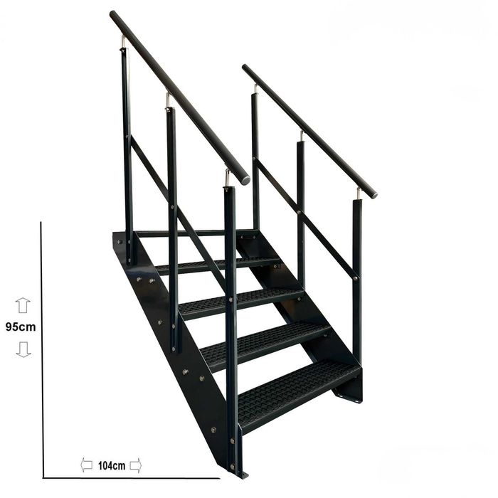 Метално стълбище 5 стъпала | Външни стълби | Поцинковано