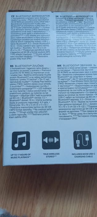 Boxa portabila Bluetooth, sigilata