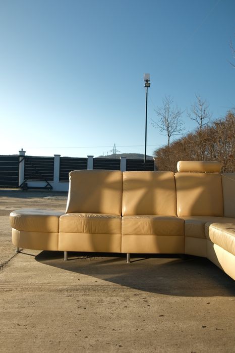 Colțar din piele ~ Crem cald