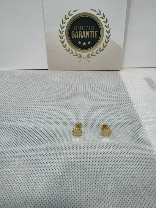(Ag41) Cercei aur 14K B5368.2 - Certificat de garantie!