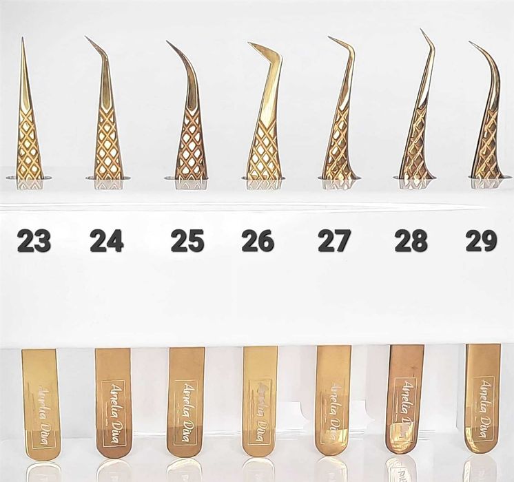 Пинсети за миглопластика различни видове Косумативи за мигли