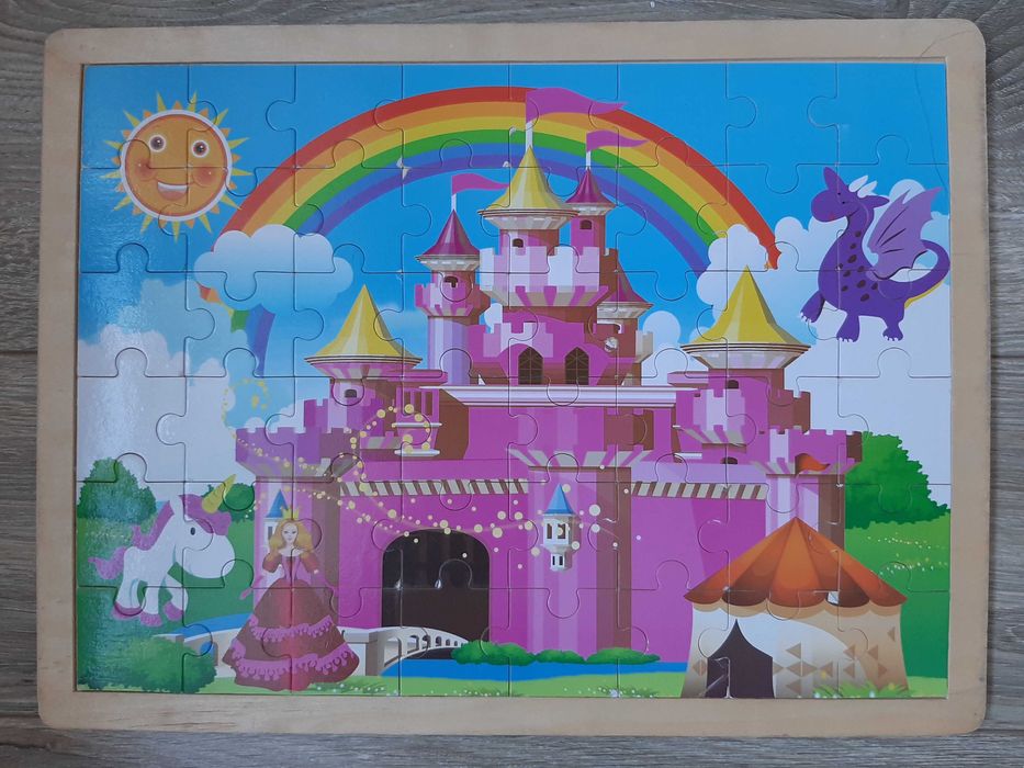 Детски дървен пъзел в рамка, 48 части