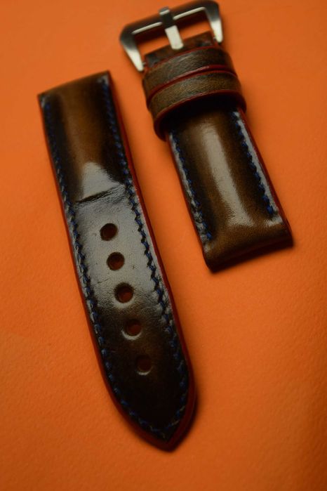 Кожена каишка за часовник Panerai ръчна изработка 26/26мм, 26/24мм