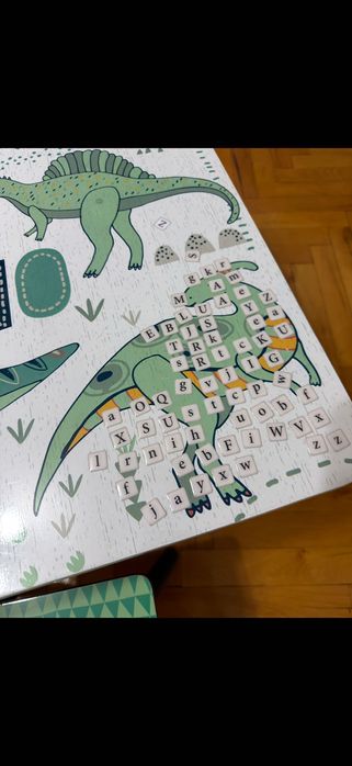 Детски комплект U-Grow - легло, матрак, маса, столчета, шкаф