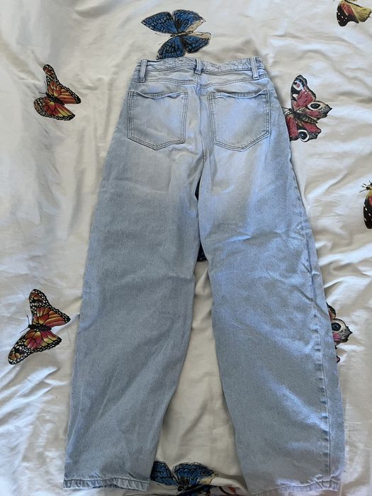 голубые baggy джинсы