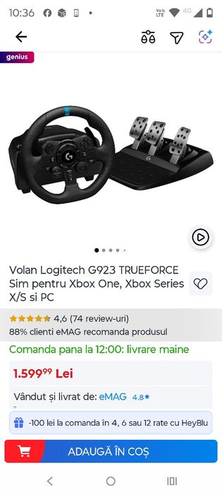 Volan gaming logitech