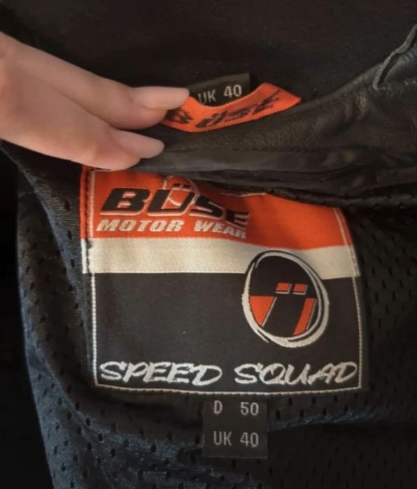 Costum moto din piele Büse Speed Squad – 2 piese – mărimea D50 / UK40