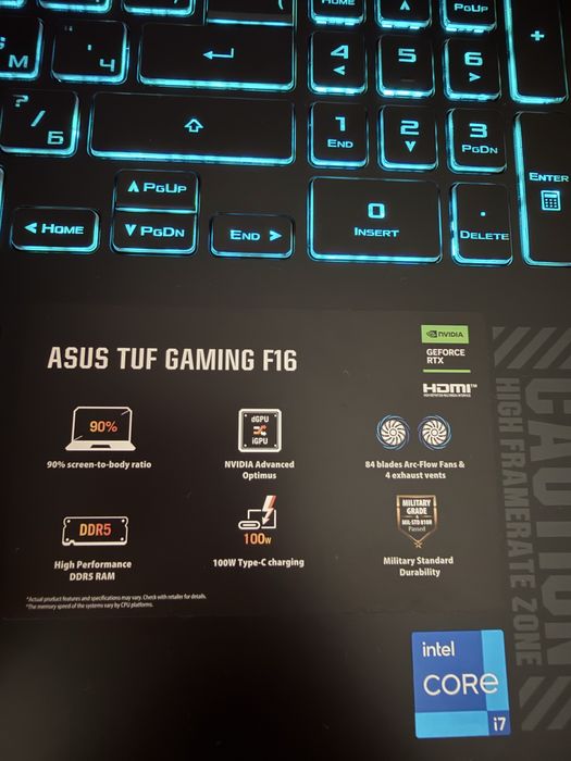 ASUS TUF Gaming F16 гаранция