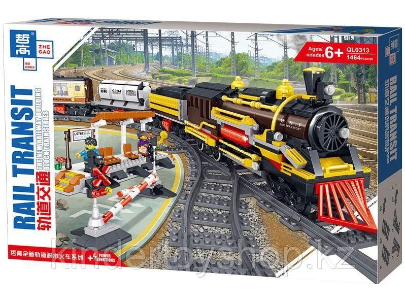 Конструктор QL0313 Электромеханический классический поезд