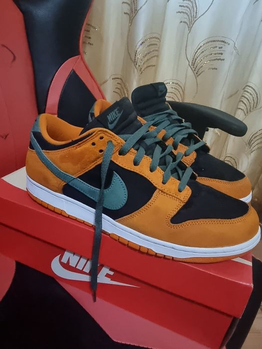 Pantofi sport Nike SB Dunk Low Ceramic (2020), Portocaliu/Verde