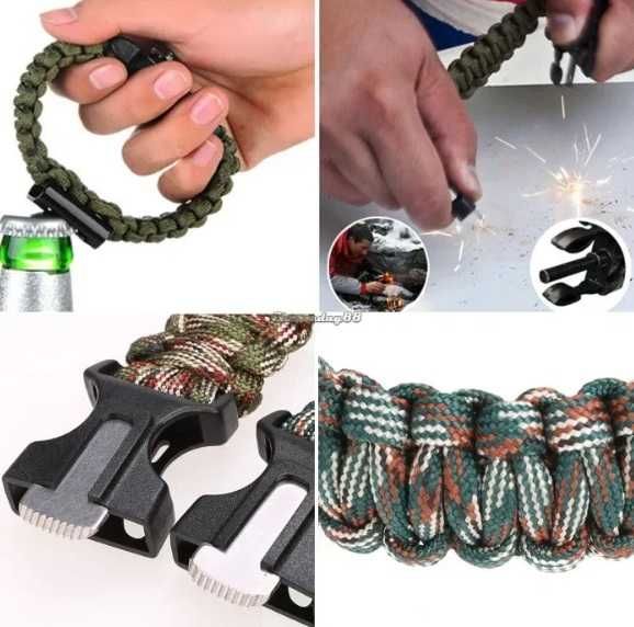 Мъжка тактическа гривна / гривна за оцеляване паракорд - Paracord