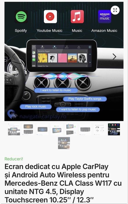 Navigatie Android Mercedes A / C / Cla 2013-2015 ntg4.5