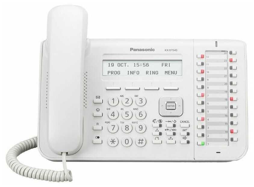 Panasonic системный телефон  KX-DT543 белый