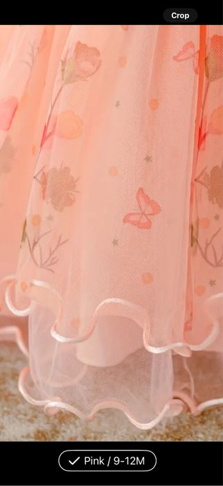 Детска официална рокля (9-12м; 12-18м)