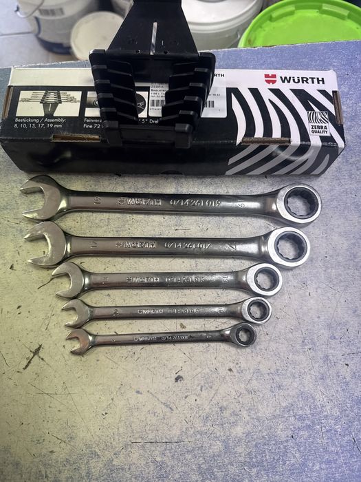 Wurth Zebra k-т звездогаечни ключове с тресчотки  5 броя