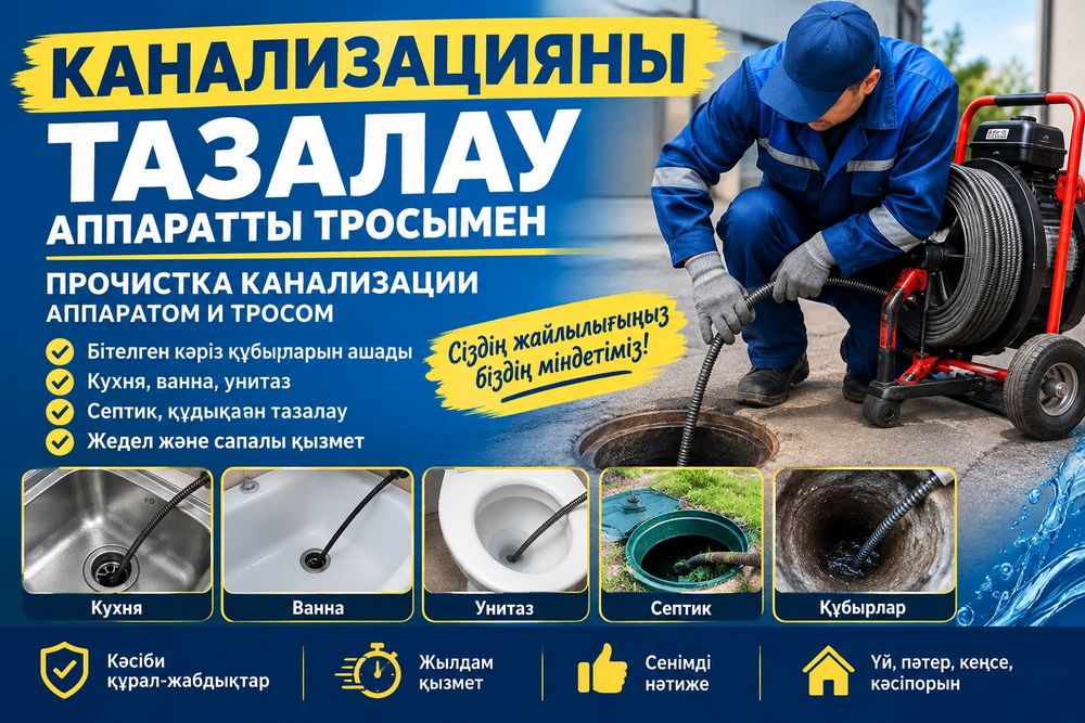 Прочистка канализации актау