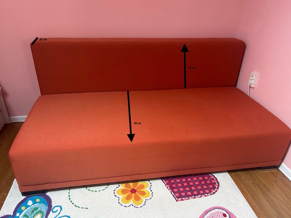 Canapea extensibila 3 locuri cu lada depozitare 160/190 cm
