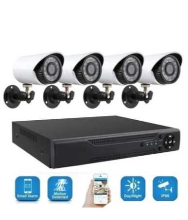 Комплект за видеонаблюдение 4 камери двр, AHD, HD, IR,